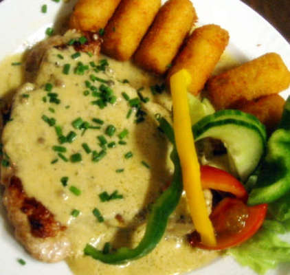 Schweinerückensteak in Pfef... Cafe Abseits - 12.08.10