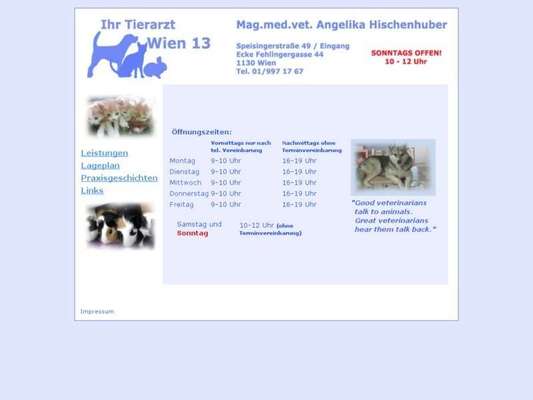 Ihr Tierarzt Wien 13 - Mag. med. vet. M. Zekic - 12.03.13